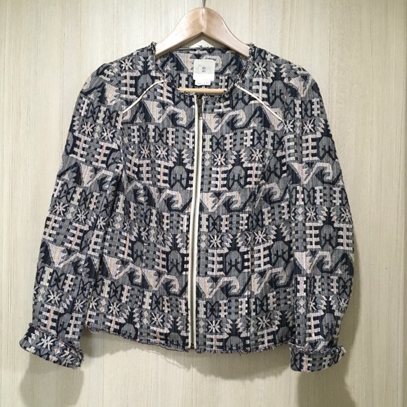 NWOT Anthro Hei Hei Ikat Print Jacket Sz 0 - Picture 2 of 5